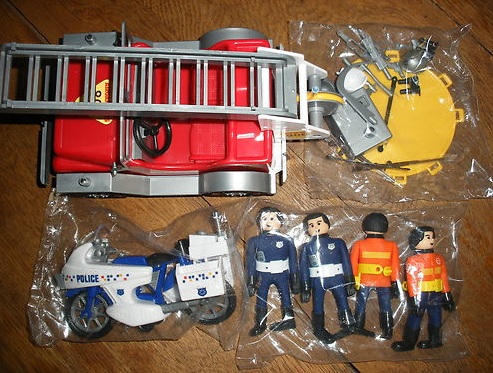 Maxi Pack Airgam boys Police Pompiers(compatible aux marques courantes) Voiture Jeep Moto