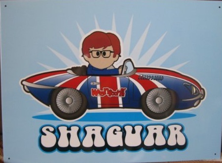 Plaque en metal XL Shaguar (Austin power)