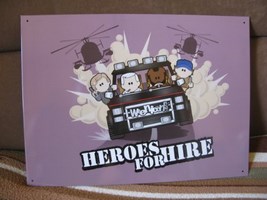 Plaque en metal XL Heroes for Hire (L'agence tout risques)