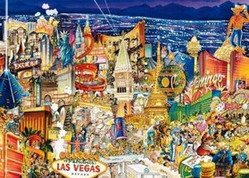 Puzzle 1000 pieces comic collection " Las Vegas "