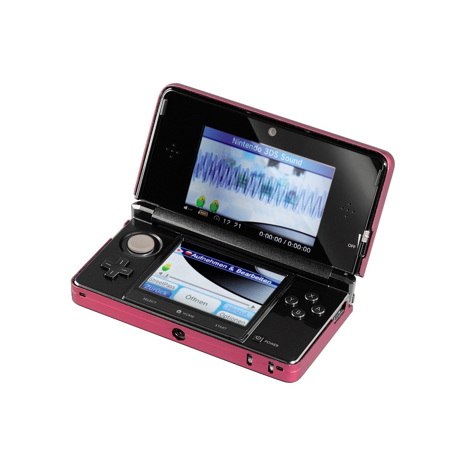 Coque de protection métallique  pour la console Nintendo 3DS  ( bleue ou rose )
