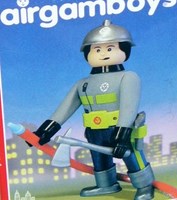 Figurine Airgam boys Pompier secouriste + accessoires ( compatible aux marques courantes)