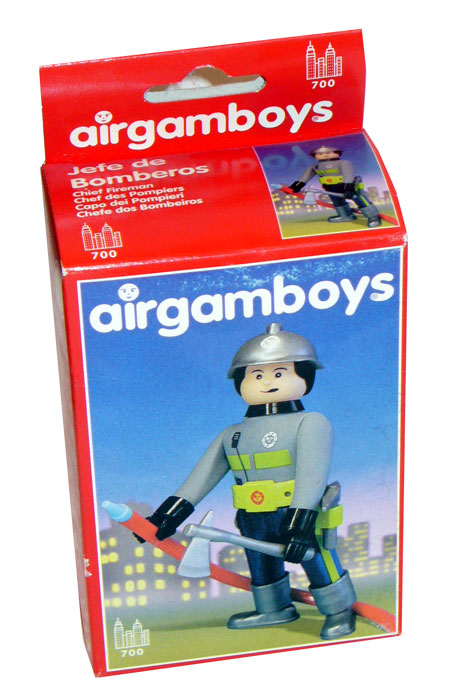 Figurine Airgam boys Pompier secouriste + accessoires ( compatible aux marques courantes)