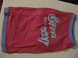 T-shirt fantaisie pour chien rose et bleu. Tailles S.