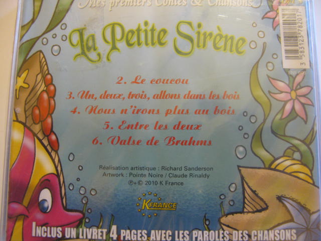 Livre audio ( cd ) + livret La petite sirene