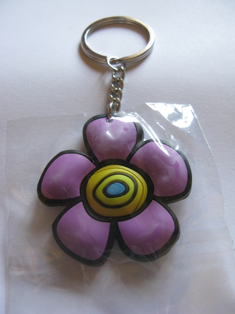 Porte Clé Fleur Mauve