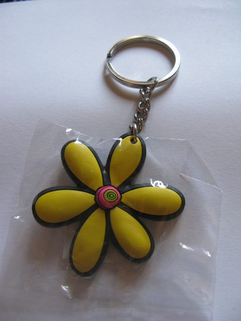 Porte Clé Fleur 2 jaune